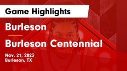 Burleson  vs Burleson Centennial Game Highlights - Nov. 21, 2023