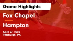 Fox Chapel  vs Hampton  Game Highlights - April 27, 2023