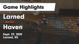 Larned  vs Haven Game Highlights - Sept. 29, 2020