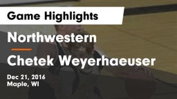 Northwestern  vs Chetek Weyerhaeuser  Game Highlights - Dec 21, 2016