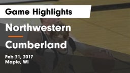 Northwestern  vs Cumberland  Game Highlights - Feb 21, 2017