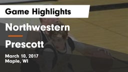 Northwestern  vs Prescott  Game Highlights - March 10, 2017