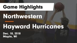 Northwestern  vs Hayward Hurricanes  Game Highlights - Dec. 18, 2018