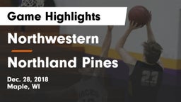 Northwestern  vs Northland Pines  Game Highlights - Dec. 28, 2018