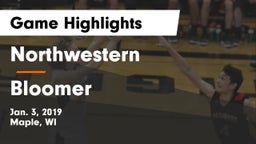 Northwestern  vs Bloomer  Game Highlights - Jan. 3, 2019