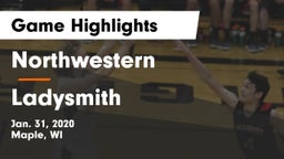 Northwestern  vs Ladysmith  Game Highlights - Jan. 31, 2020