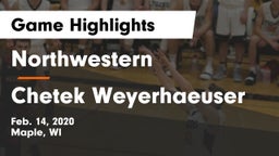 Northwestern  vs Chetek Weyerhaeuser  Game Highlights - Feb. 14, 2020