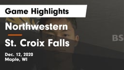 Northwestern  vs St. Croix Falls  Game Highlights - Dec. 12, 2020