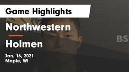 Northwestern  vs Holmen  Game Highlights - Jan. 16, 2021