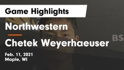 Northwestern  vs Chetek Weyerhaeuser  Game Highlights - Feb. 11, 2021