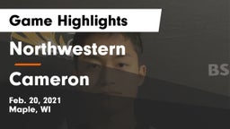 Northwestern  vs Cameron  Game Highlights - Feb. 20, 2021