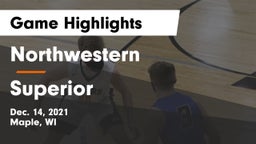 Northwestern  vs Superior  Game Highlights - Dec. 14, 2021