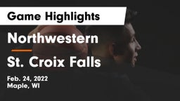 Northwestern  vs St. Croix Falls  Game Highlights - Feb. 24, 2022