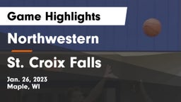 Northwestern  vs St. Croix Falls  Game Highlights - Jan. 26, 2023