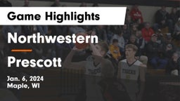 Northwestern  vs Prescott  Game Highlights - Jan. 6, 2024
