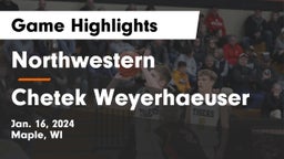 Northwestern  vs Chetek Weyerhaeuser  Game Highlights - Jan. 16, 2024
