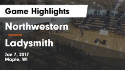 Northwestern  vs Ladysmith  Game Highlights - Jan 7, 2017