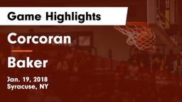 Corcoran  vs Baker  Game Highlights - Jan. 19, 2018