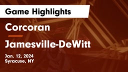 Corcoran  vs Jamesville-DeWitt  Game Highlights - Jan. 12, 2024
