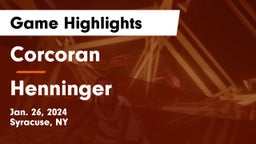Corcoran  vs Henninger  Game Highlights - Jan. 26, 2024