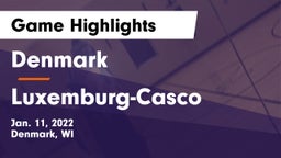 Denmark  vs Luxemburg-Casco  Game Highlights - Jan. 11, 2022