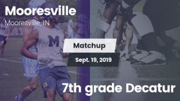Matchup: Mooresville High vs. 7th grade Decatur 2019