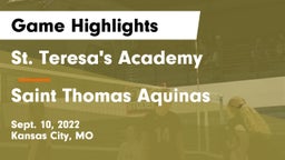 St. Teresa's Academy  vs Saint Thomas Aquinas  Game Highlights - Sept. 10, 2022