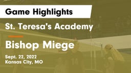 St. Teresa's Academy  vs Bishop Miege  Game Highlights - Sept. 22, 2022