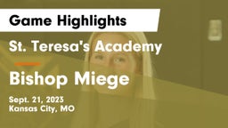 St. Teresa's Academy  vs Bishop Miege  Game Highlights - Sept. 21, 2023