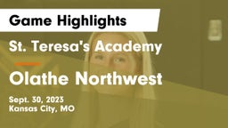 St. Teresa's Academy  vs Olathe Northwest  Game Highlights - Sept. 30, 2023