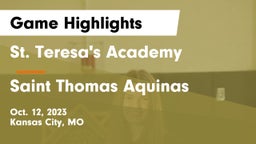 St. Teresa's Academy  vs Saint Thomas Aquinas  Game Highlights - Oct. 12, 2023