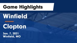 Winfield  vs Clopton  Game Highlights - Jan. 7, 2021