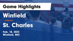 Winfield  vs St. Charles  Game Highlights - Feb. 18, 2022