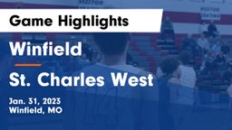 Winfield  vs St. Charles West  Game Highlights - Jan. 31, 2023