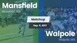 Matchup: Mansfield High Schoo vs. Walpole  2017