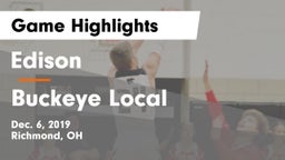 Edison  vs Buckeye Local  Game Highlights - Dec. 6, 2019