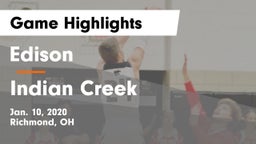 Edison  vs Indian Creek Game Highlights - Jan. 10, 2020