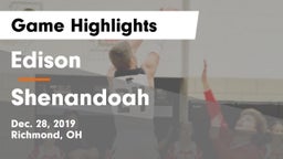 Edison  vs Shenandoah Game Highlights - Dec. 28, 2019