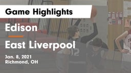 Edison  vs East Liverpool  Game Highlights - Jan. 8, 2021