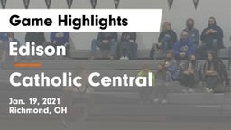 Edison  vs Catholic Central Game Highlights - Jan. 19, 2021