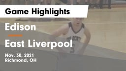 Edison  vs East Liverpool  Game Highlights - Nov. 30, 2021