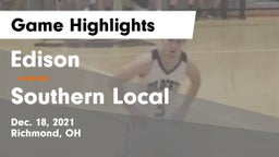 Edison  vs Southern Local  Game Highlights - Dec. 18, 2021