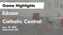 Edison  vs Catholic Central  Game Highlights - Jan. 28, 2022