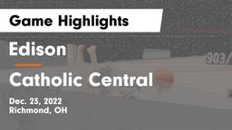 Edison  vs Catholic Central  Game Highlights - Dec. 23, 2022