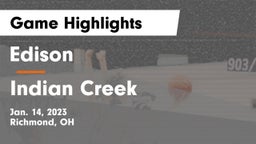 Edison  vs Indian Creek  Game Highlights - Jan. 14, 2023