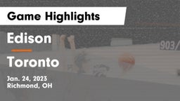 Edison  vs Toronto Game Highlights - Jan. 24, 2023