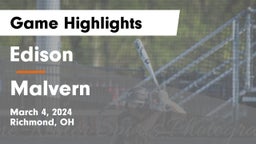 Edison  vs Malvern  Game Highlights - March 4, 2024