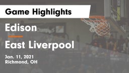 Edison  vs East Liverpool  Game Highlights - Jan. 11, 2021