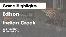 Edison  vs Indian Creek  Game Highlights - Dec. 30, 2021