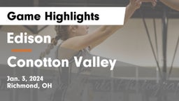 Edison  vs Conotton Valley  Game Highlights - Jan. 3, 2024